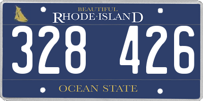 RI license plate 328426