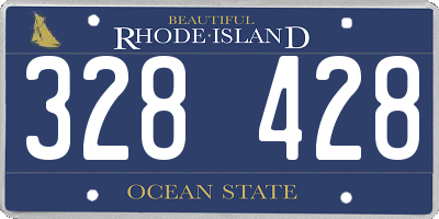 RI license plate 328428