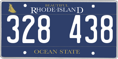 RI license plate 328438