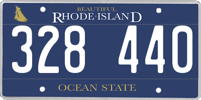 RI license plate 328440