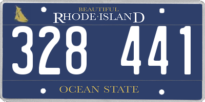 RI license plate 328441