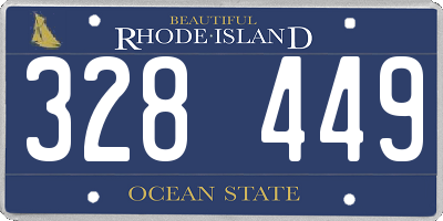 RI license plate 328449