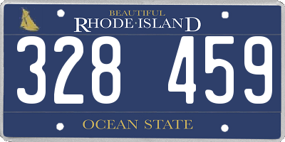 RI license plate 328459