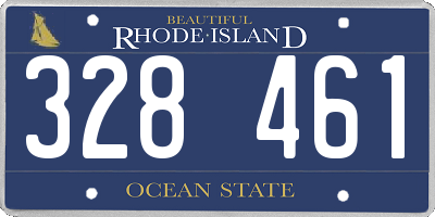RI license plate 328461