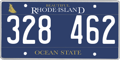 RI license plate 328462