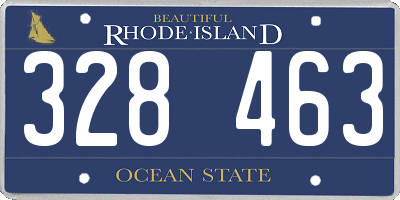 RI license plate 328463