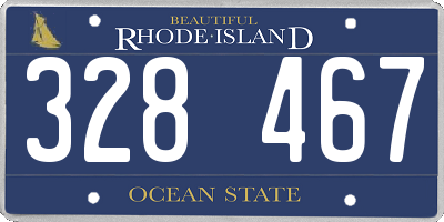 RI license plate 328467