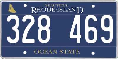 RI license plate 328469