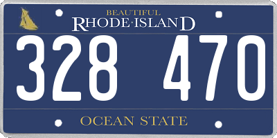 RI license plate 328470