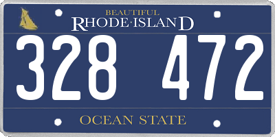 RI license plate 328472