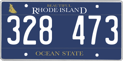 RI license plate 328473