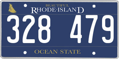 RI license plate 328479