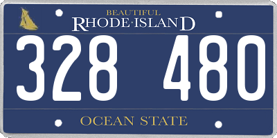 RI license plate 328480