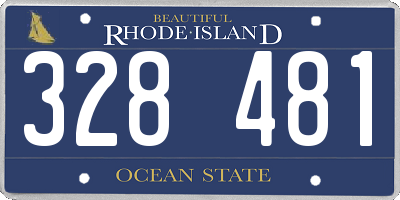 RI license plate 328481