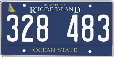 RI license plate 328483