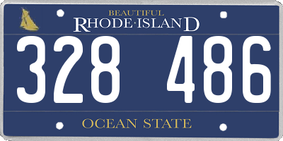 RI license plate 328486