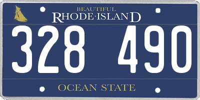 RI license plate 328490