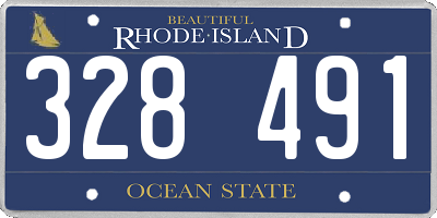 RI license plate 328491