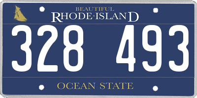 RI license plate 328493