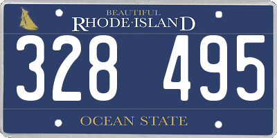 RI license plate 328495