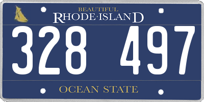 RI license plate 328497
