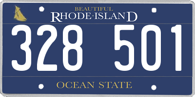 RI license plate 328501