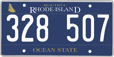 RI license plate 328507
