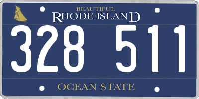 RI license plate 328511