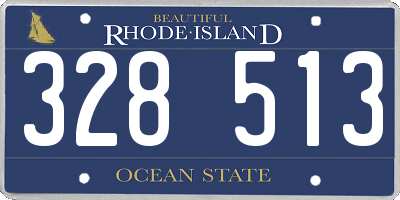 RI license plate 328513