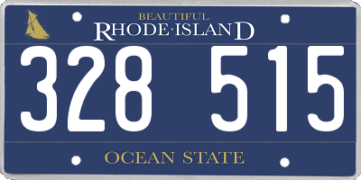 RI license plate 328515