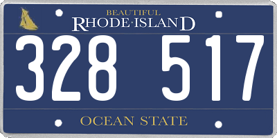 RI license plate 328517