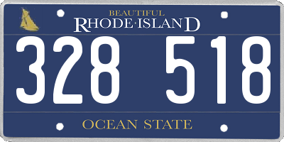 RI license plate 328518