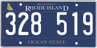 RI license plate 328519