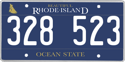 RI license plate 328523