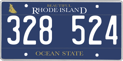 RI license plate 328524