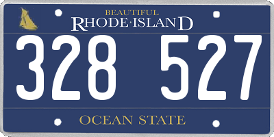 RI license plate 328527