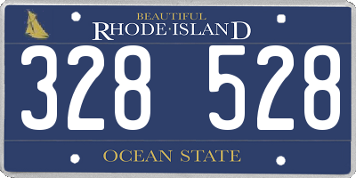 RI license plate 328528