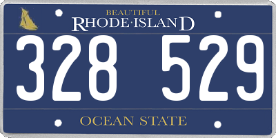 RI license plate 328529