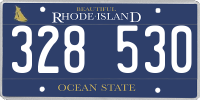 RI license plate 328530