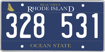 RI license plate 328531
