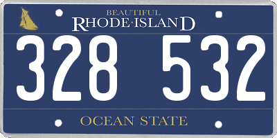 RI license plate 328532