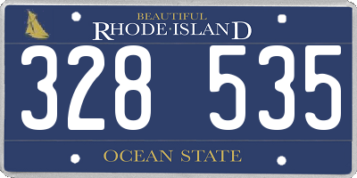 RI license plate 328535