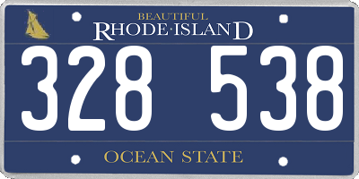 RI license plate 328538
