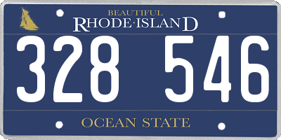 RI license plate 328546
