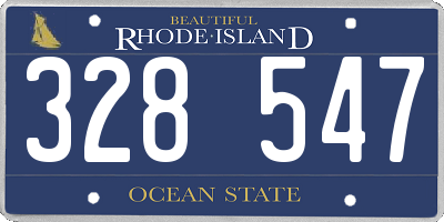 RI license plate 328547