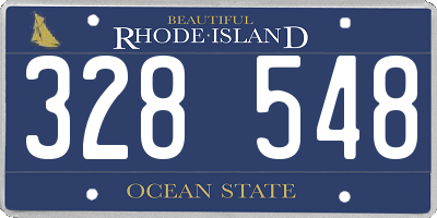 RI license plate 328548