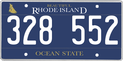RI license plate 328552