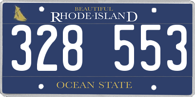 RI license plate 328553