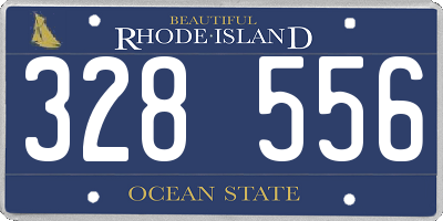 RI license plate 328556