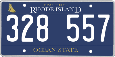 RI license plate 328557